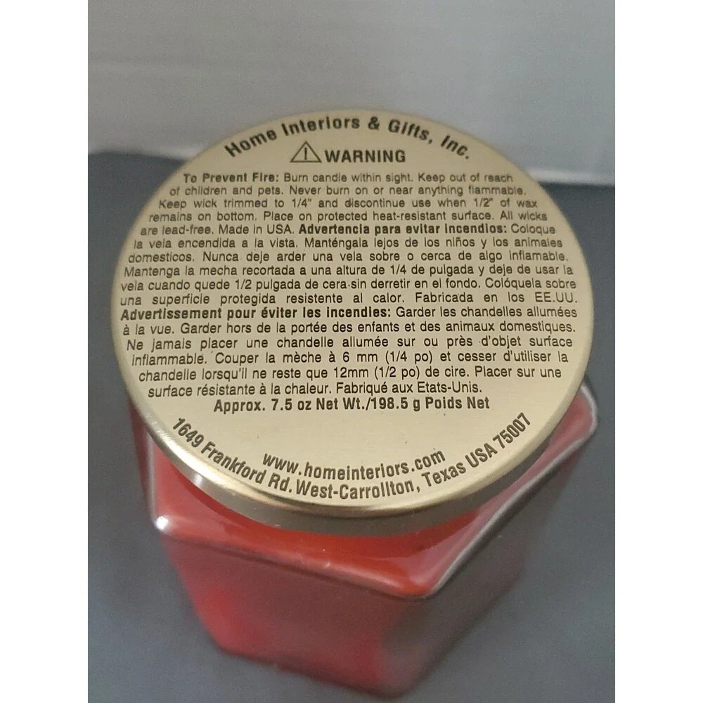 Vintage Home Interiors Baked Apple Pie Candle New Octagon Jar 2000 Y2K
